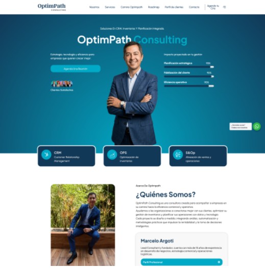 web onepage landing page